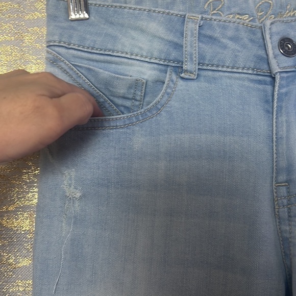 Bare Denim 91 Ice Blue Straight Skinny Leg Jeans Size 28 - Picture 5 of 16